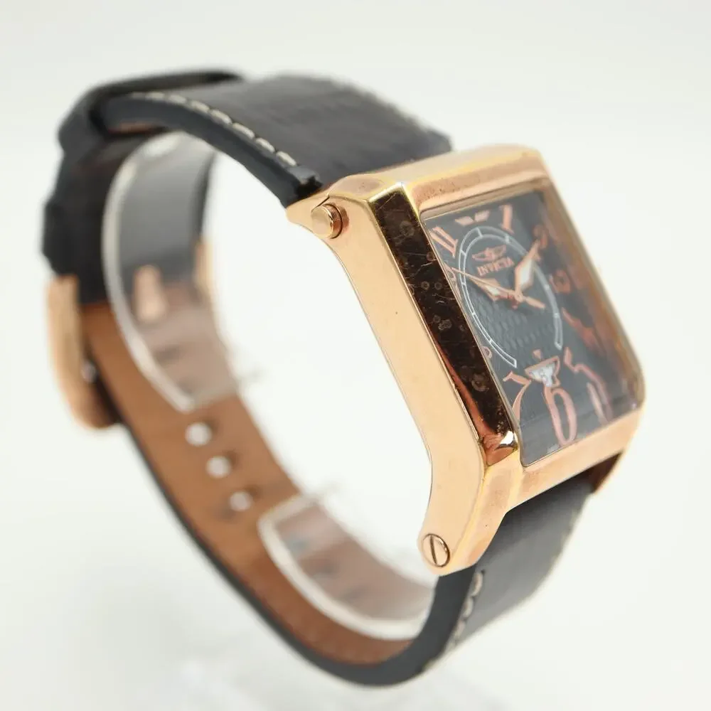 Invicta Time Square Rose Gold Tone Swiss Watch RARE Quartz 2706 w New Battery
